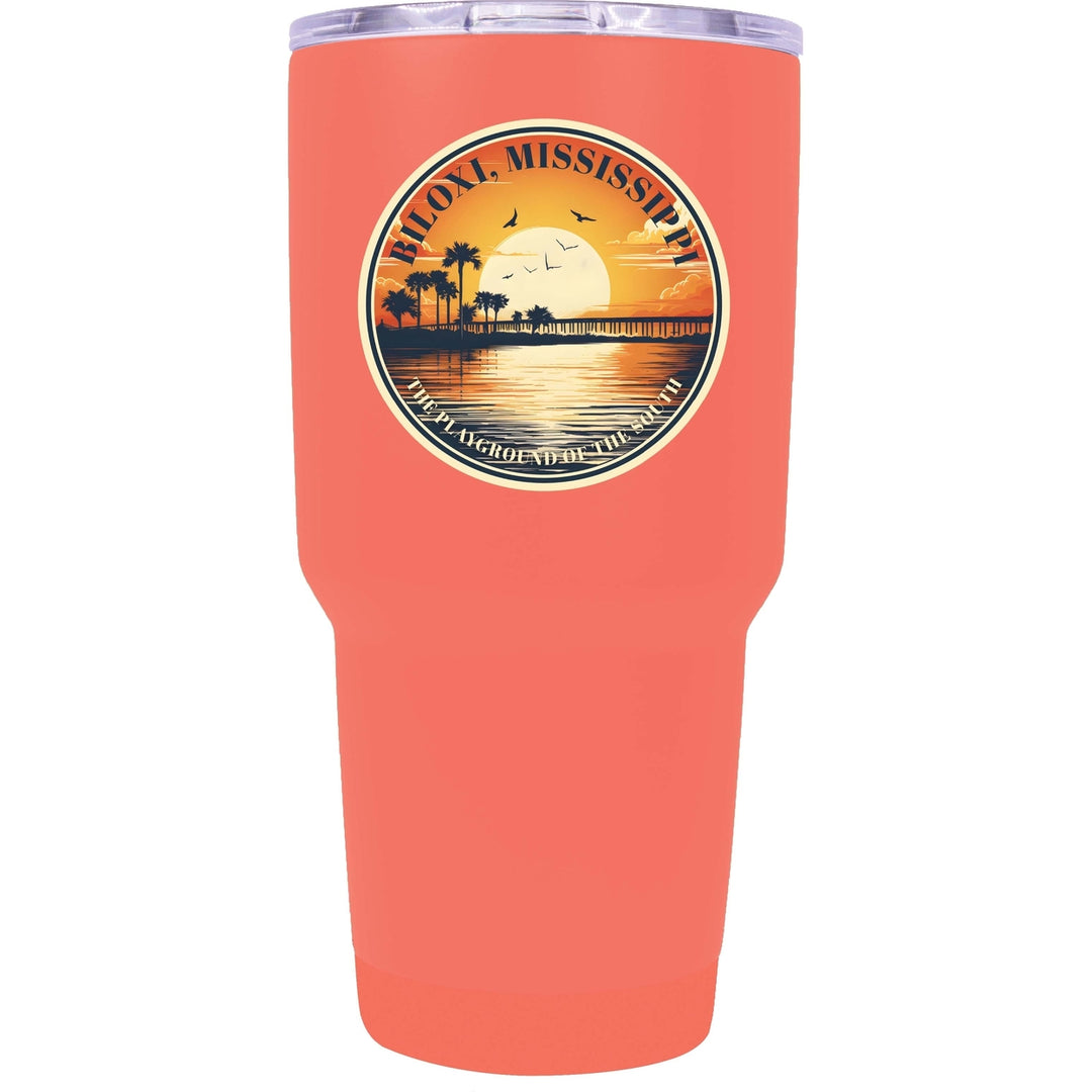 Biloxi Mississippi Design A Souvenir 24 oz Insulated Stainless Steel Tumbler Image 6