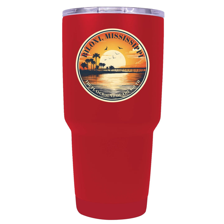 Biloxi Mississippi Design A Souvenir 24 oz Insulated Stainless Steel Tumbler Image 7