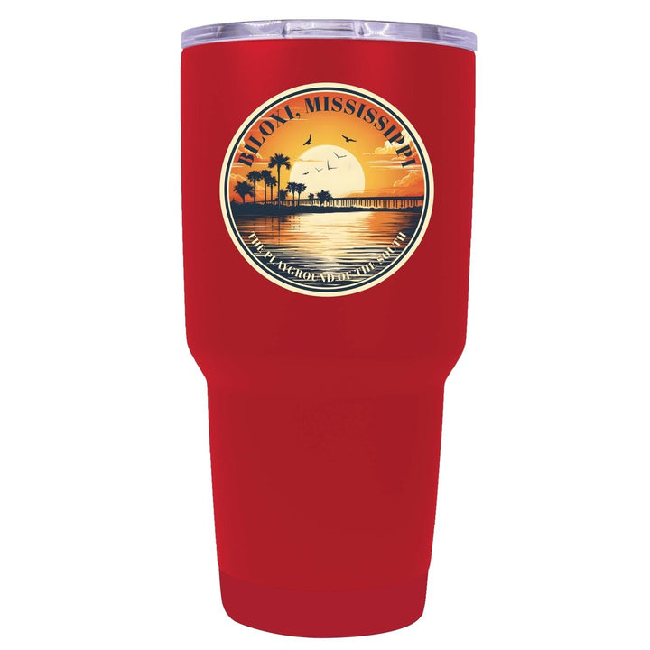 Biloxi Mississippi Design A Souvenir 24 oz Insulated Stainless Steel Tumbler Image 1