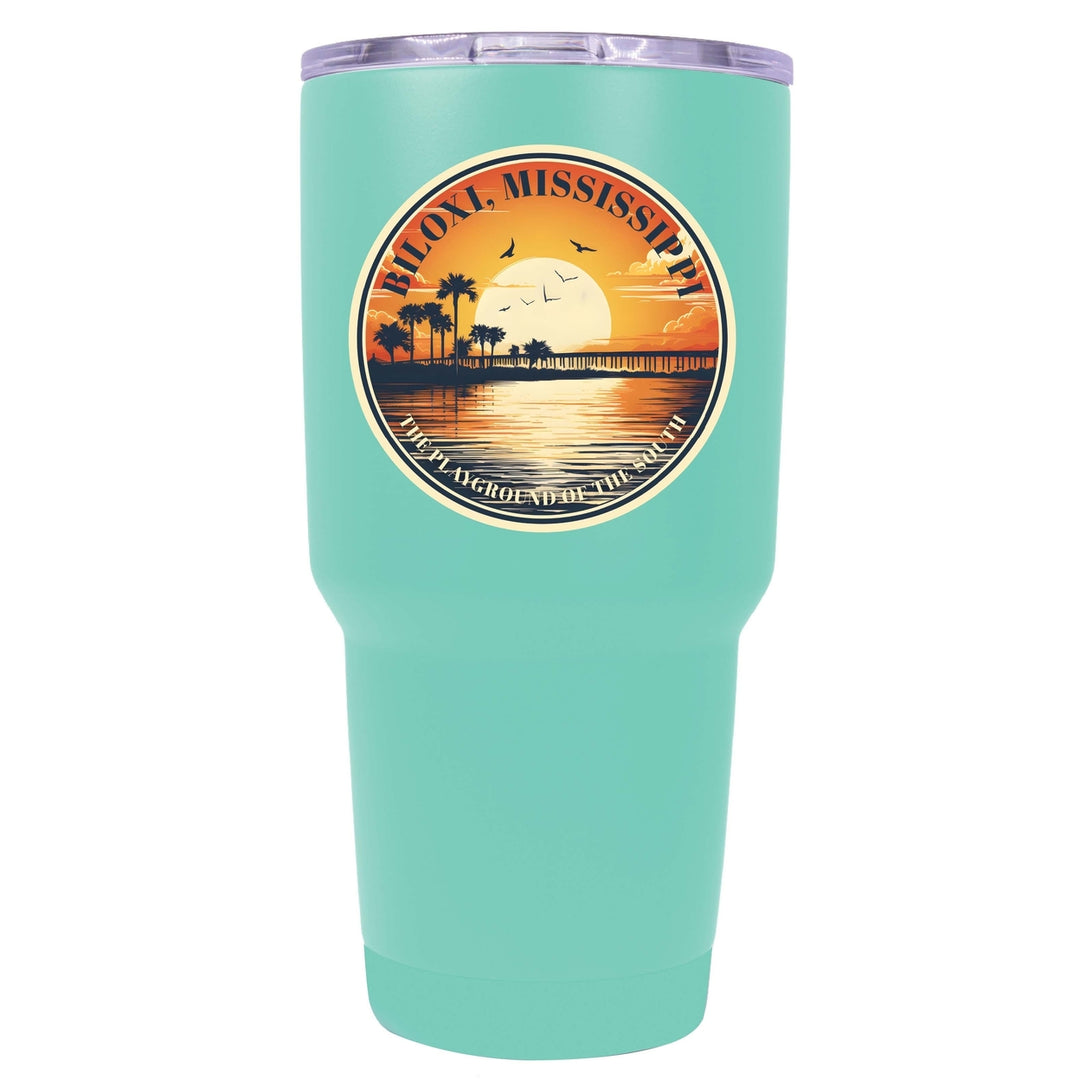 Biloxi Mississippi Design A Souvenir 24 oz Insulated Stainless Steel Tumbler Image 9