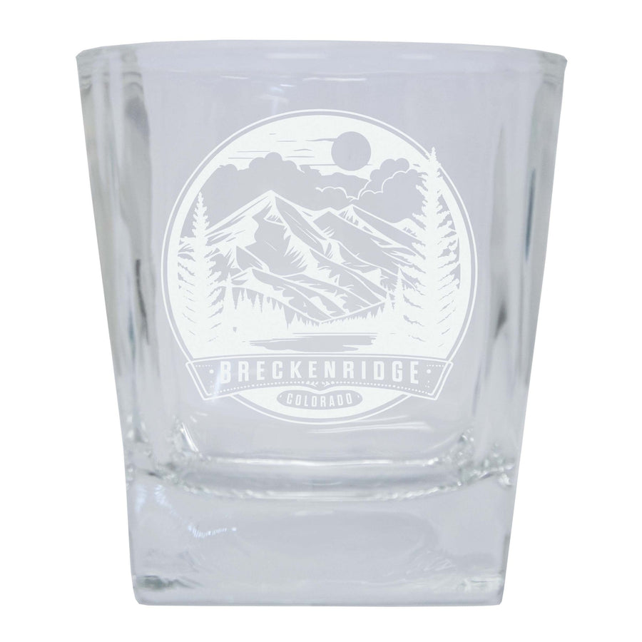 Brekenridge Colorado Souvenir 10 oz Engraved Whiskey Glass Rocks Glass Image 1