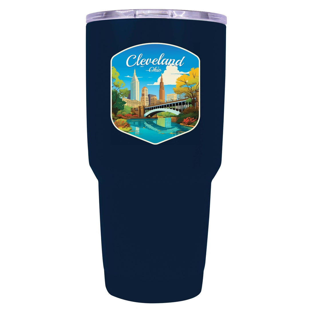 Cleveland Ohio Design B Souvenir 24 oz Insulated Stainless Steel Tumbler Image 1