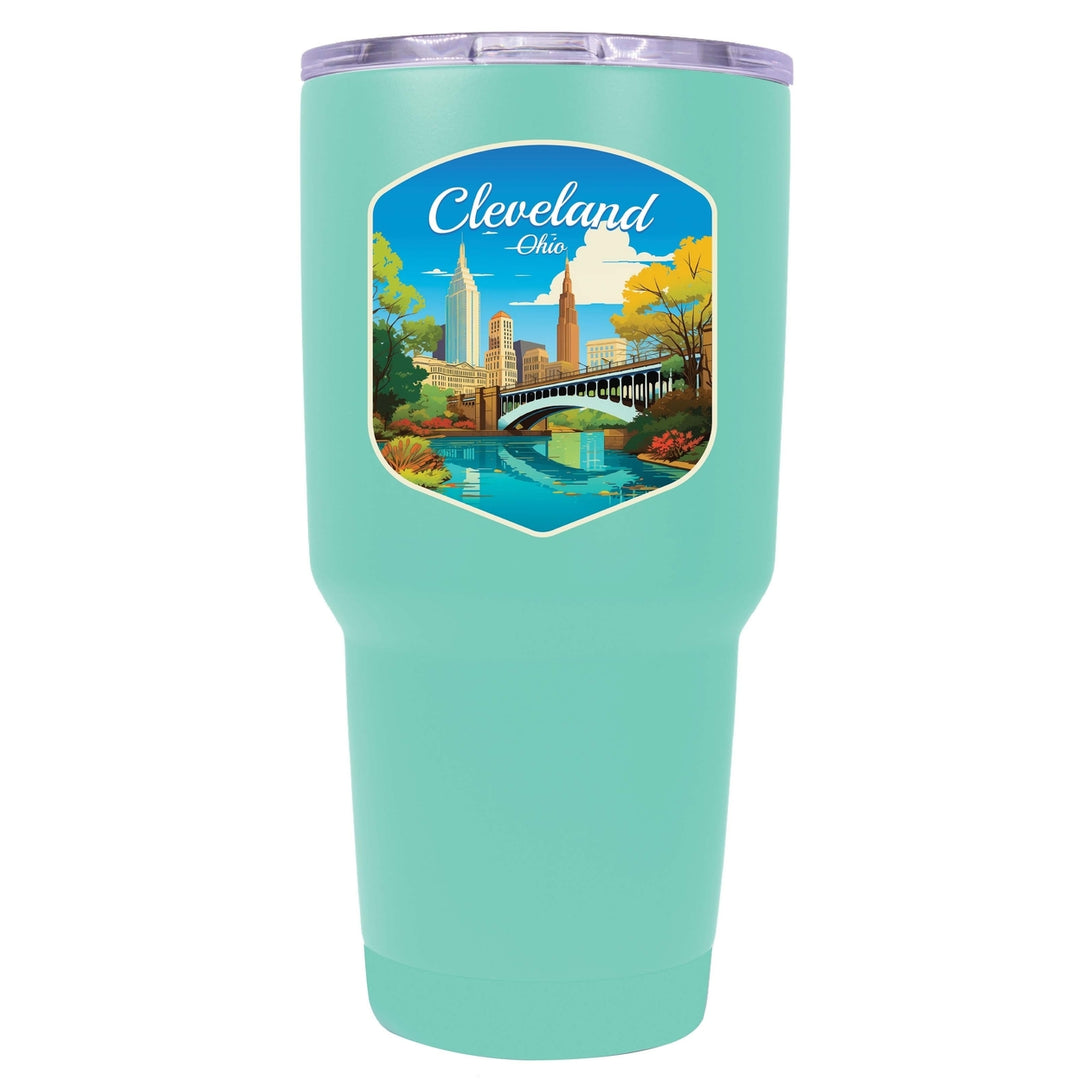 Cleveland Ohio Design B Souvenir 24 oz Insulated Stainless Steel Tumbler Image 3