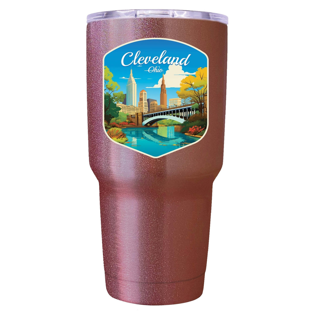 Cleveland Ohio Design B Souvenir 24 oz Insulated Stainless Steel Tumbler Image 4