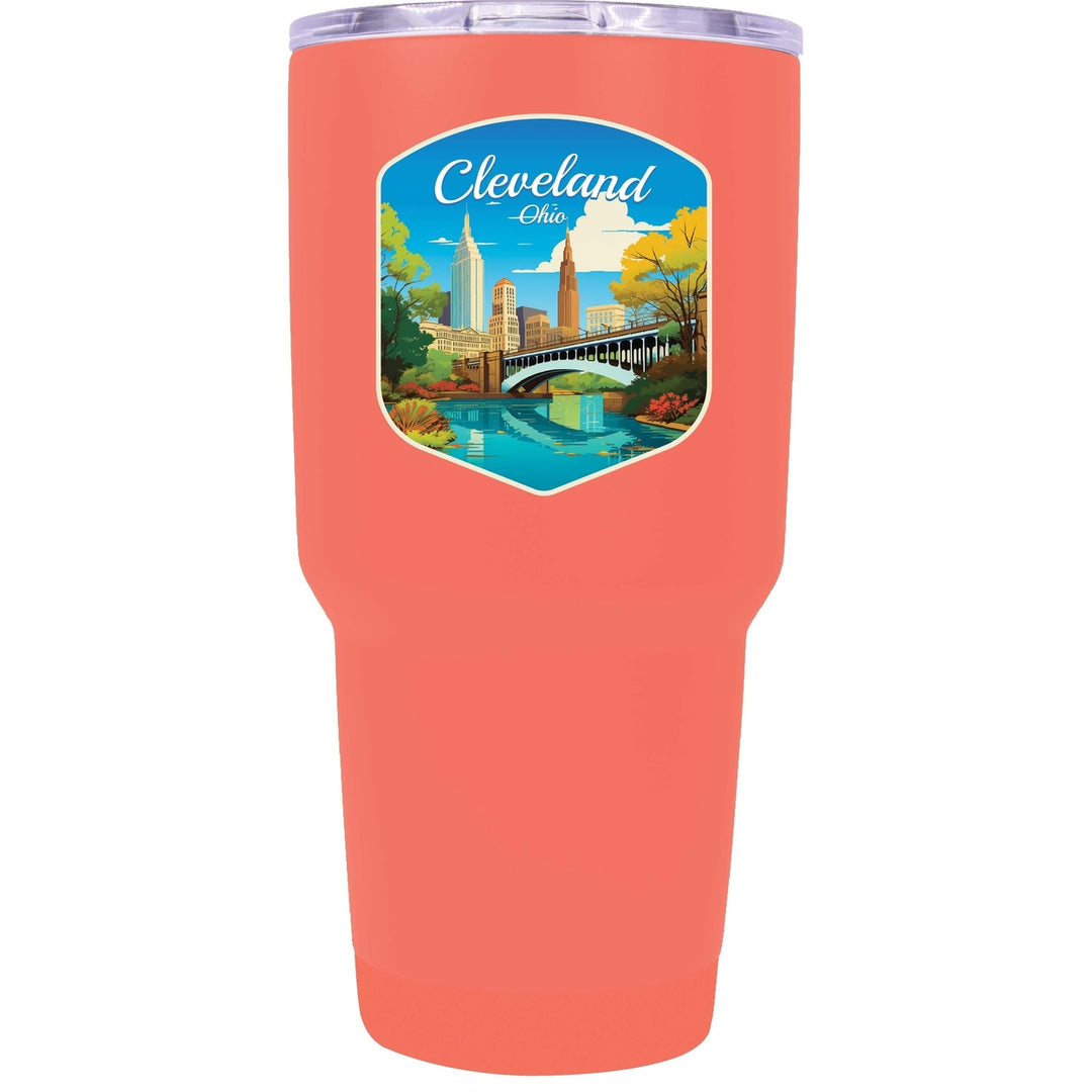 Cleveland Ohio Design B Souvenir 24 oz Insulated Stainless Steel Tumbler Image 6