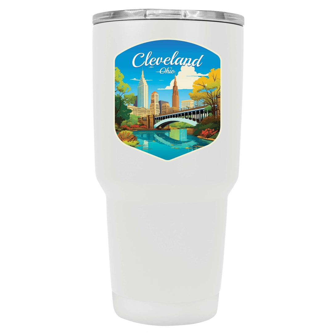 Cleveland Ohio Design B Souvenir 24 oz Insulated Stainless Steel Tumbler Image 1