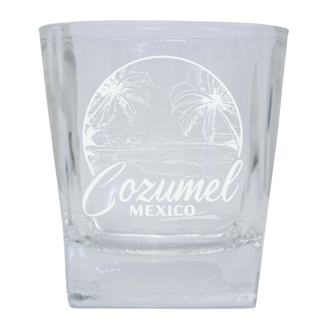 Cozumel Mexico Souvenir 10 oz Engraved Whiskey Glass Rocks Glass Image 1