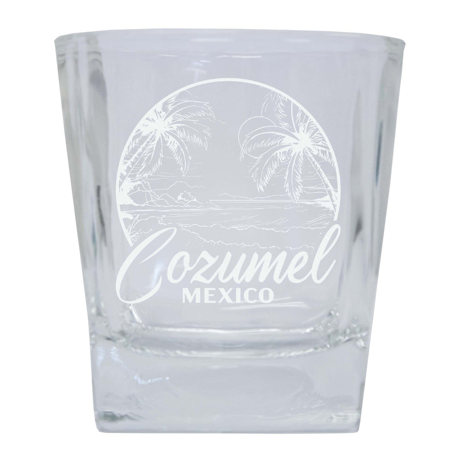 Cozumel Mexico Souvenir 10 oz Engraved Whiskey Glass Rocks Glass Image 1