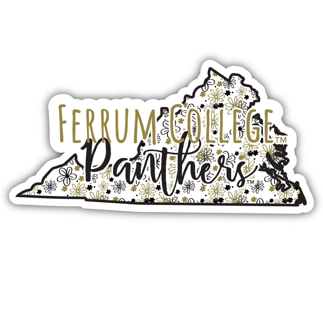 Ferrum College Floral State Die Cut Decal 4-Inch Officially Licensed Collegiate Product Image 1