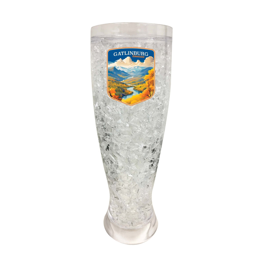 Gatlinburg Tennessee Design D Souvenir 16 oz Plastic Broken Glass Frosty Mug Image 1