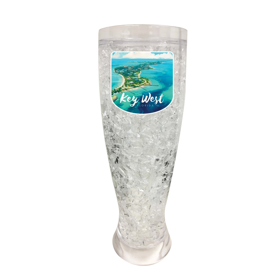 Key West Florida Design A Souvenir 16 oz Plastic Broken Glass Frosty Mug Image 1