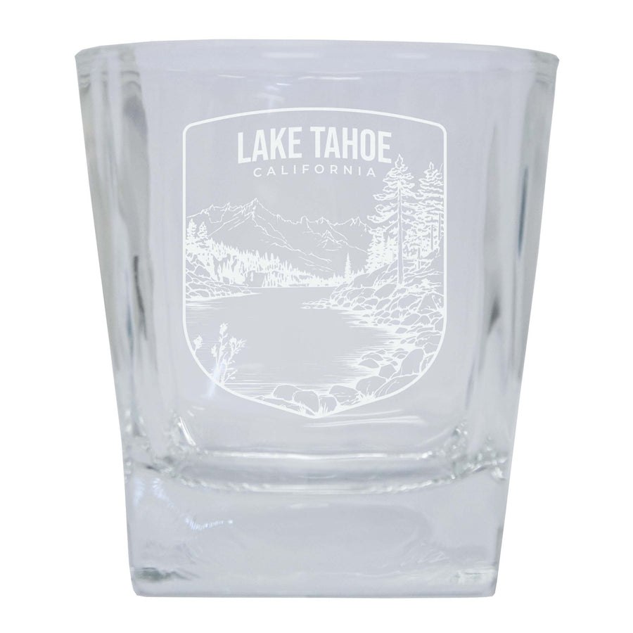 Lake Tahoe California Souvenir 10 oz Engraved Whiskey Glass Rocks Glass Image 1