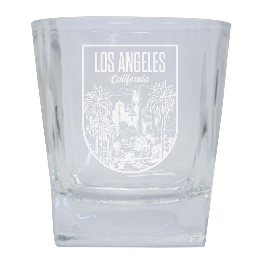 Los Angeles California Engraving 2 Souvenir 10 oz Engraved Whiskey Glass Rocks Glass Image 1