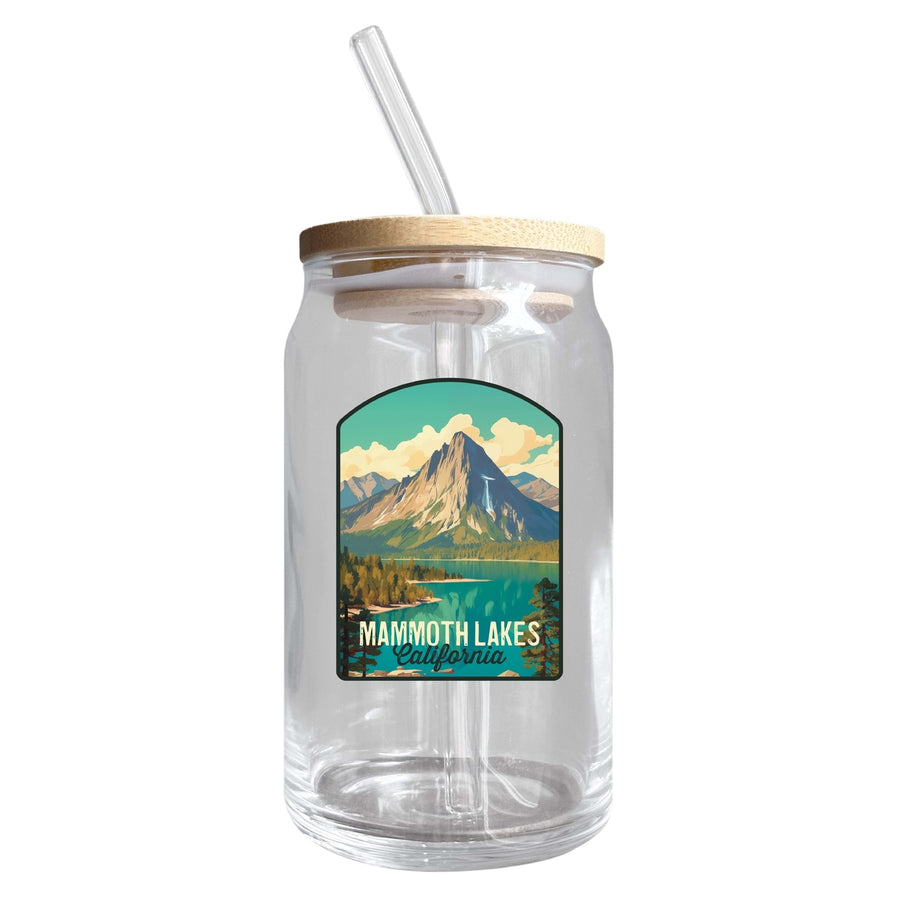 Mammoth Lakes California Design A Souvenir 12 oz Beer Can Glass Image 1