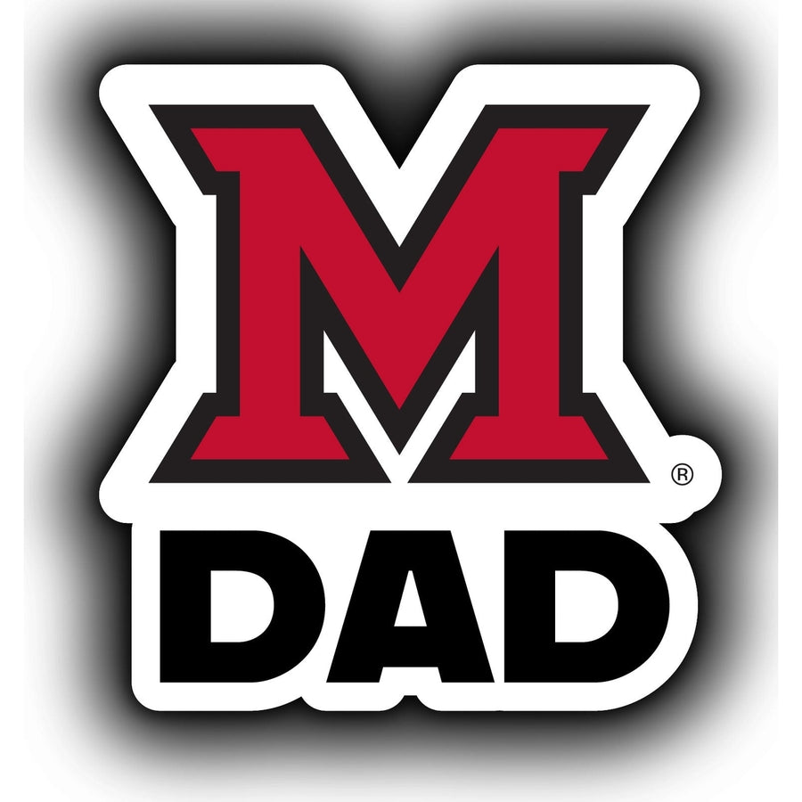 Miami of Ohio 4-Inch Proud Dad Vinyl Decal Sticker Officially Licensed Collegiate Product Image 1