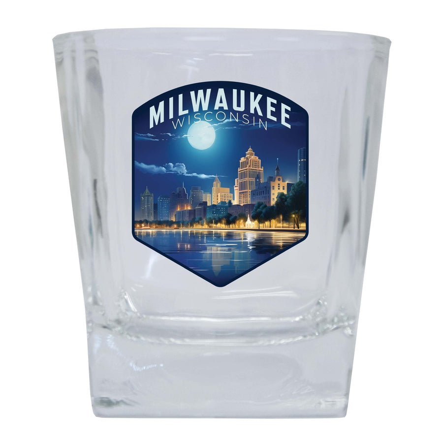 Milwaukee Wisconsin Design B Souvenir 10 oz Whiskey Glass Rocks Glass Image 1