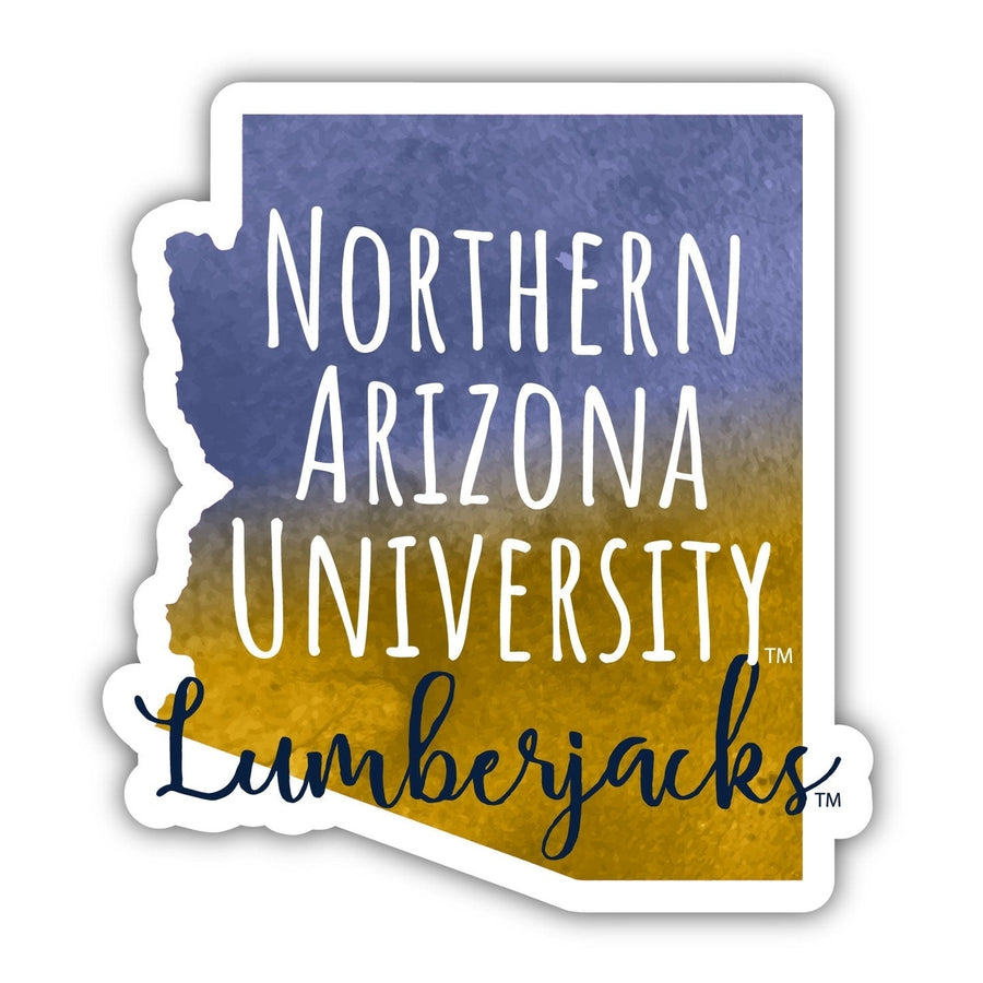 Northern Arizona Lumberjacks Watercolor State Die Cut Decal 4-Inch Officially Licensed Collegiate Product Image 1