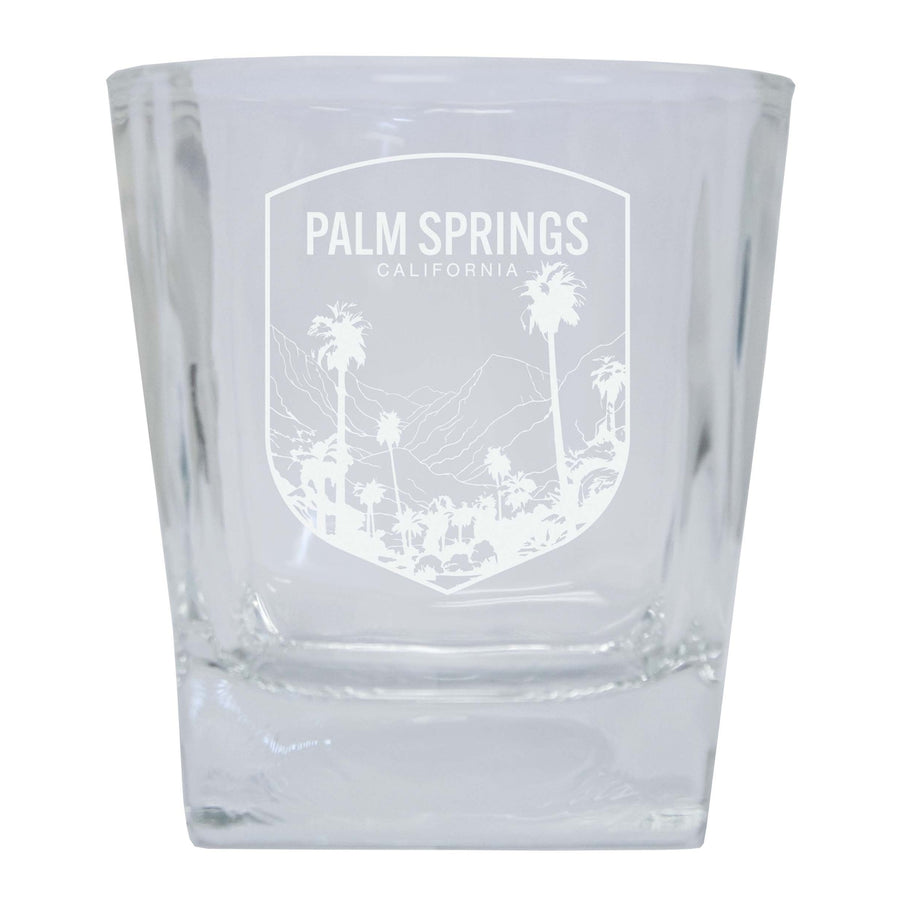 Palm Springs California Souvenir 10 oz Engraved Whiskey Glass Rocks Glass Image 1