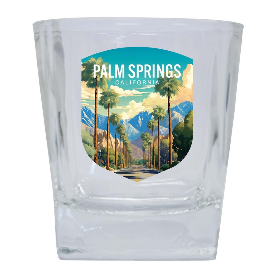 Palm Springs California Design A Souvenir 10 oz Whiskey Glass Rocks Glass Image 1