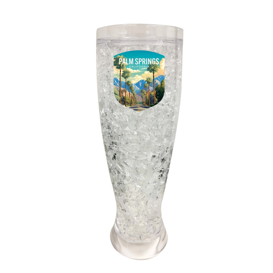 Palm Springs California Design A Souvenir 16 oz Plastic Broken Glass Frosty Mug Image 1