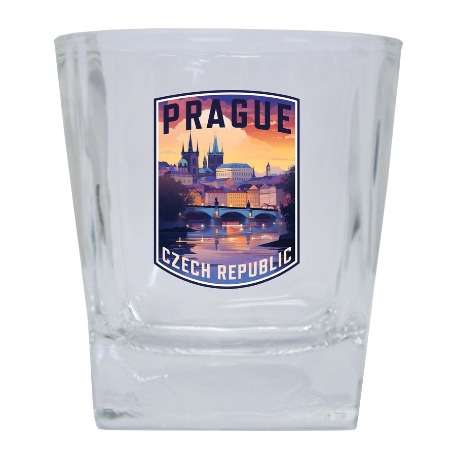 Prague Czech Republic Design B Souvenir 10 oz Whiskey Glass Rocks Glass Image 1