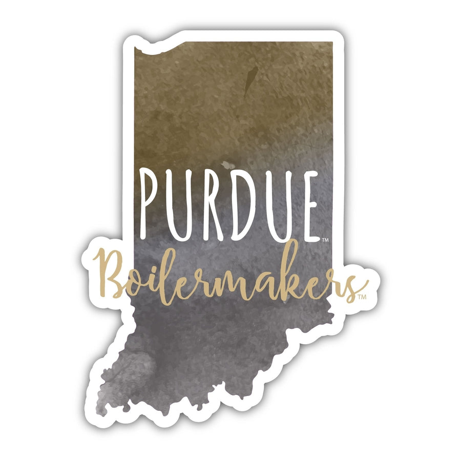 Purdue Boilermakers Watercolor State Die Cut Decal 4-Inch Officially Licensed Collegiate Product Image 1