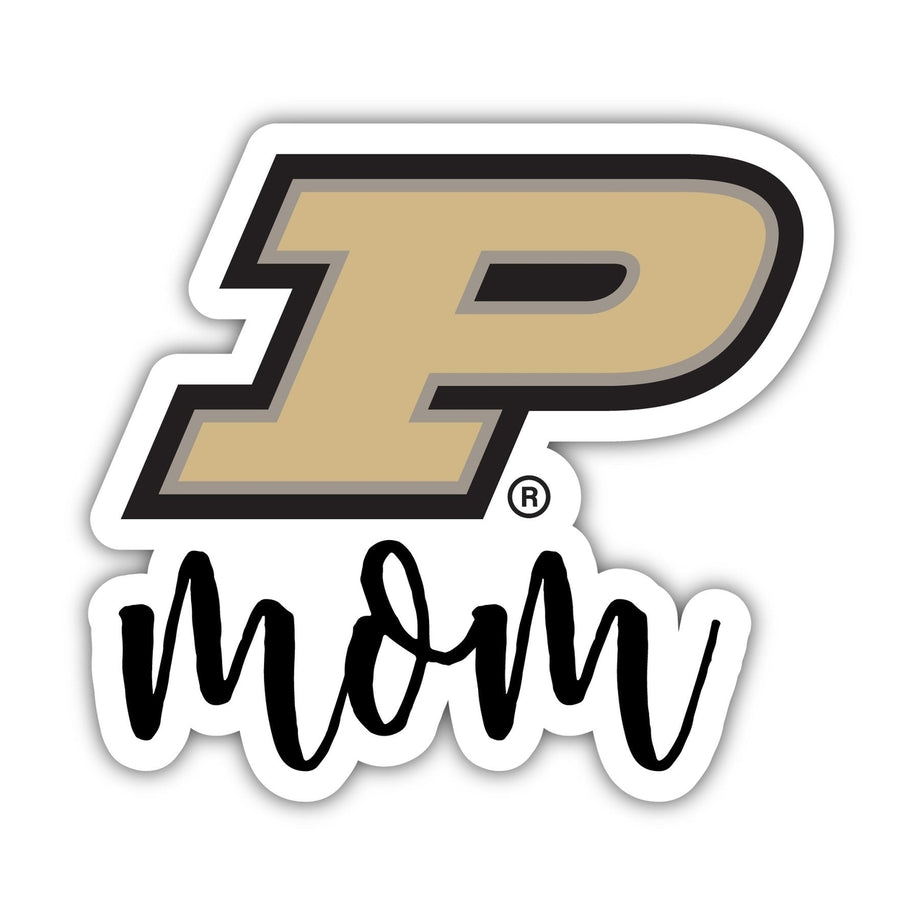 Purdue Boilermakers 4-Inch Proud Mom Vinyl Decal Sticker Officially Licensed Collegiate Product Image 1