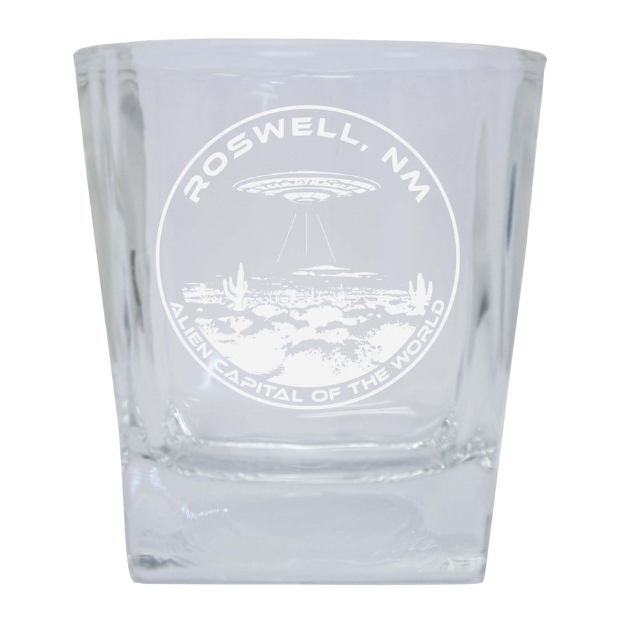 Roswell  Mexico Souvenir 10 oz Engraved Whiskey Glass Rocks Glass Image 1
