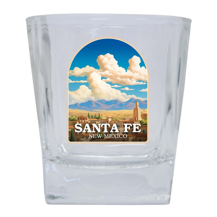 Santa Fe  Mexico Design A Souvenir 10 oz Whiskey Glass Rocks Glass Image 1