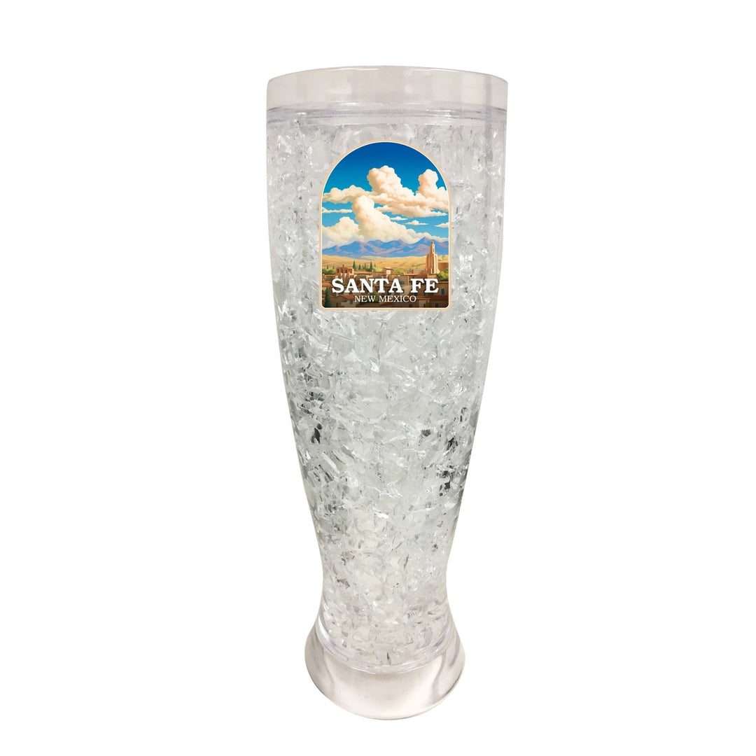 Santa Fe Mexico Design A Souvenir 16 oz Plastic Broken Glass Frosty Mug Image 1