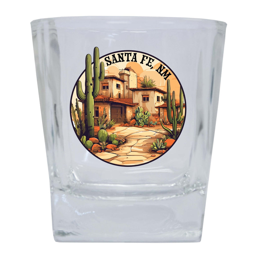 Santa Fe Mexico Design D Souvenir 10 oz Whiskey Glass Rocks Glass Image 1