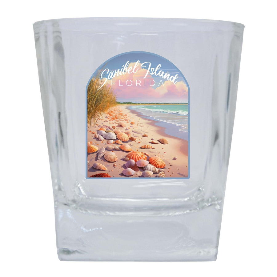 Sanibel Island Florida Design B Souvenir 10 oz Whiskey Glass Rocks Glass Image 1