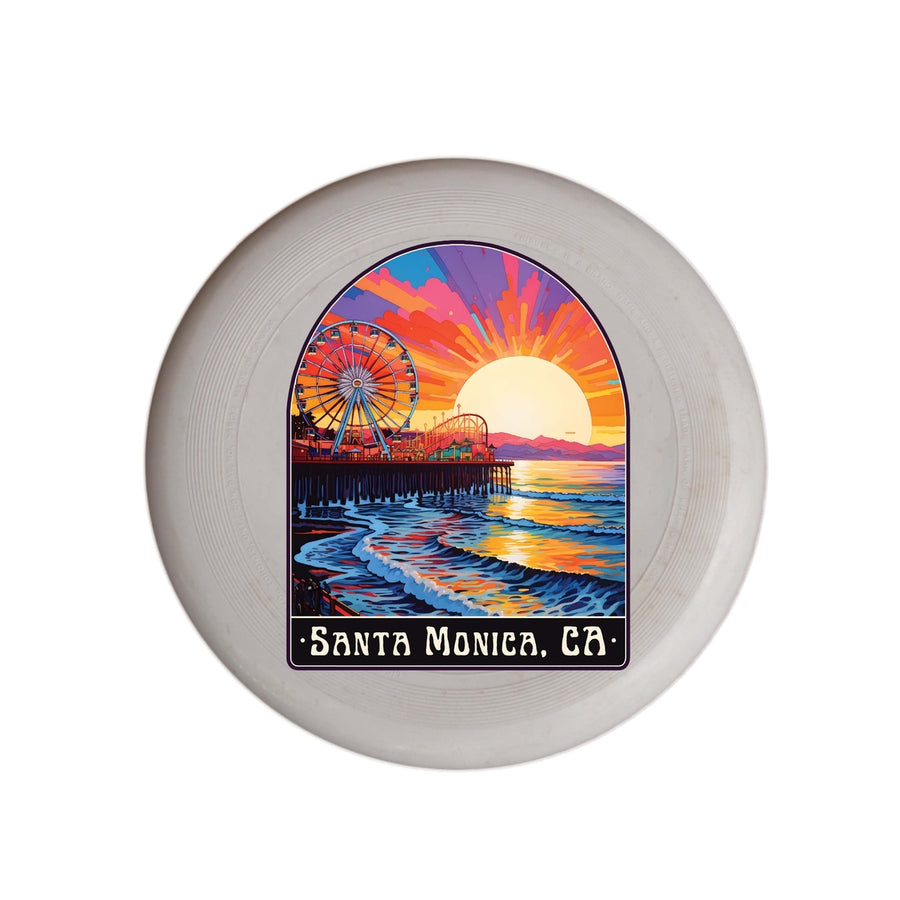 Santa Monica California Design B Souvenir Frisbee Flying Disc Image 1