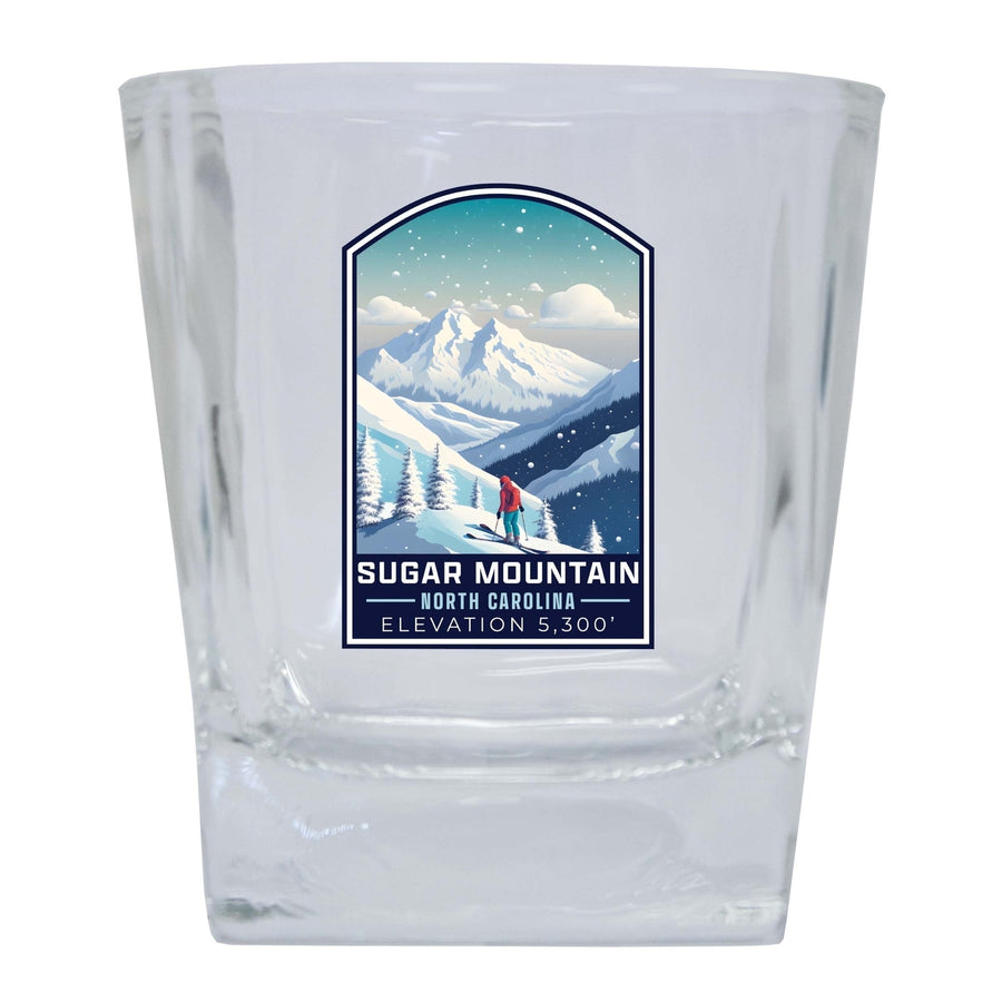 Sugar Mountain North Carolina Design B Souvenir 10 oz Whiskey Glass Rocks Glass Image 1