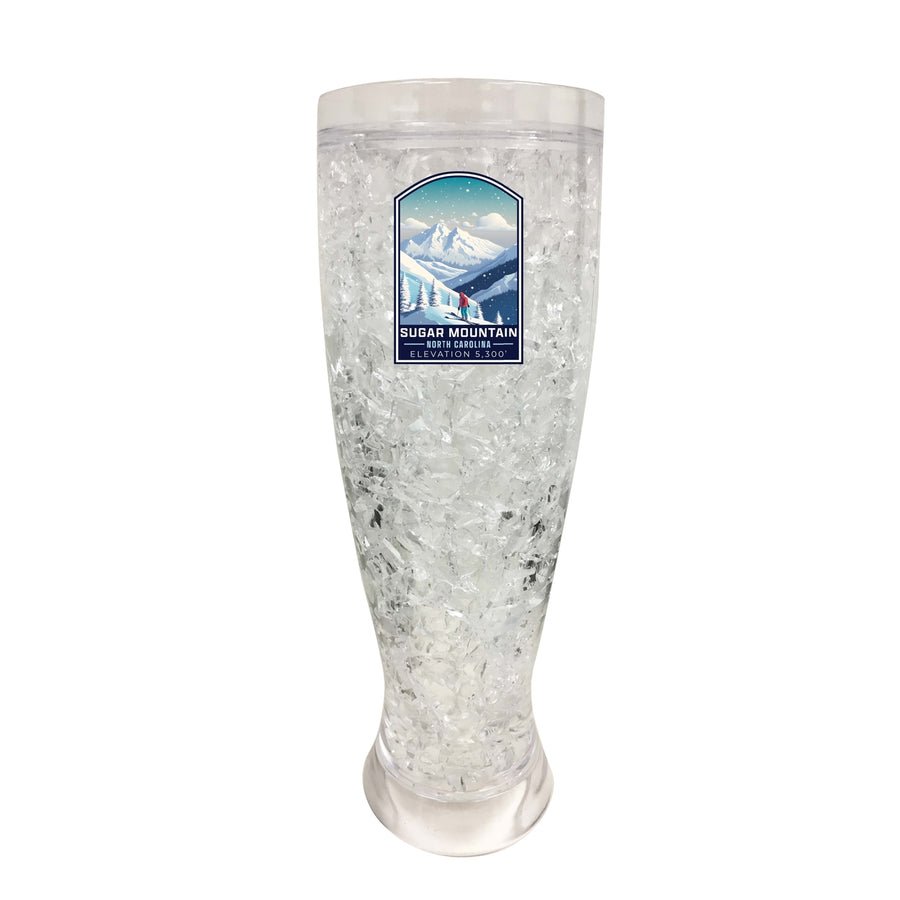 Sugar Mountain North Carolina Design B Souvenir 16 oz Plastic Broken Glass Frosty Mug Image 1