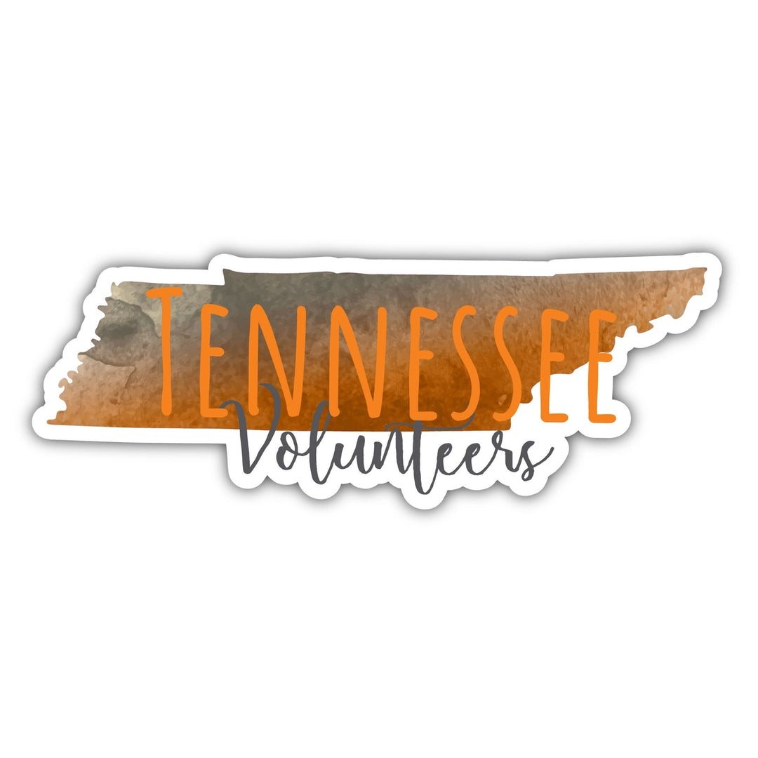 Tennessee Knoxville Watercolor State Die Cut Decal 4-Inch Officially Licensed Collegiate Product Image 1