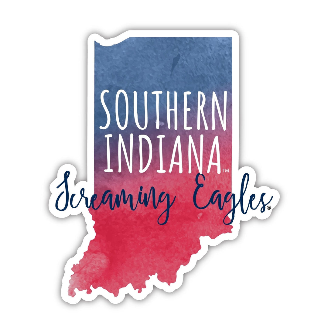 University of Southern Indiana Watercolor State Die Cut Decal 4-Inch Officially Licensed Collegiate Product Image 1