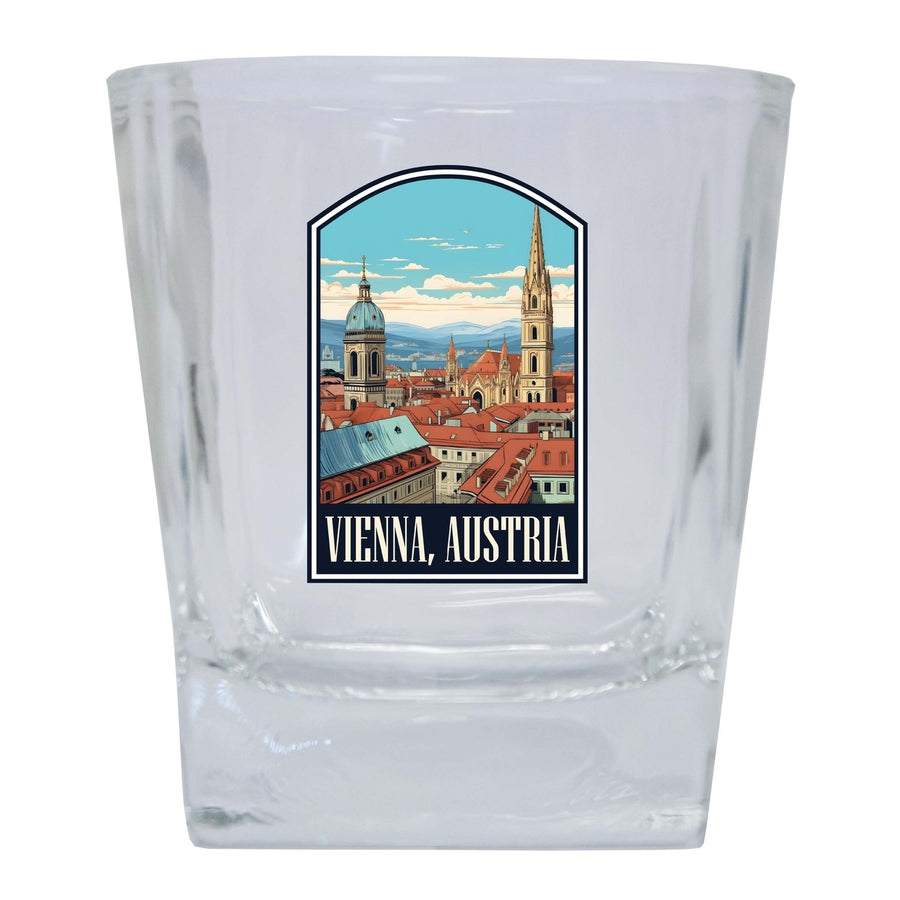 Vienna Austria Design B Souvenir 10 oz Whiskey Glass Rocks Glass Image 1