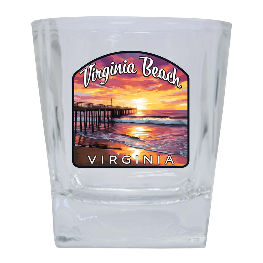Virginia Beach Viginia Design A Souvenir 10 oz Whiskey Glass Rocks Glass Image 1