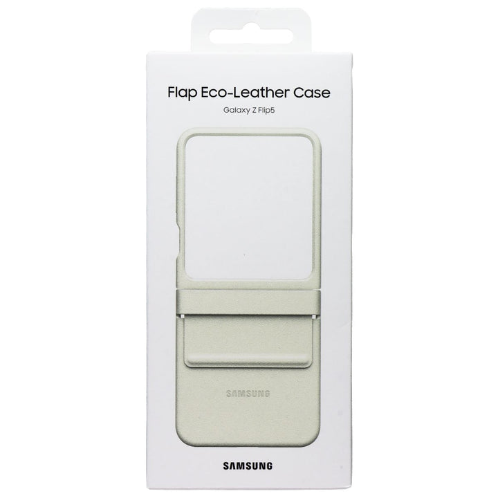 Samsung Flap Eco-Leather Case for Samsung Galaxy Z Flip5 - Cream Image 1