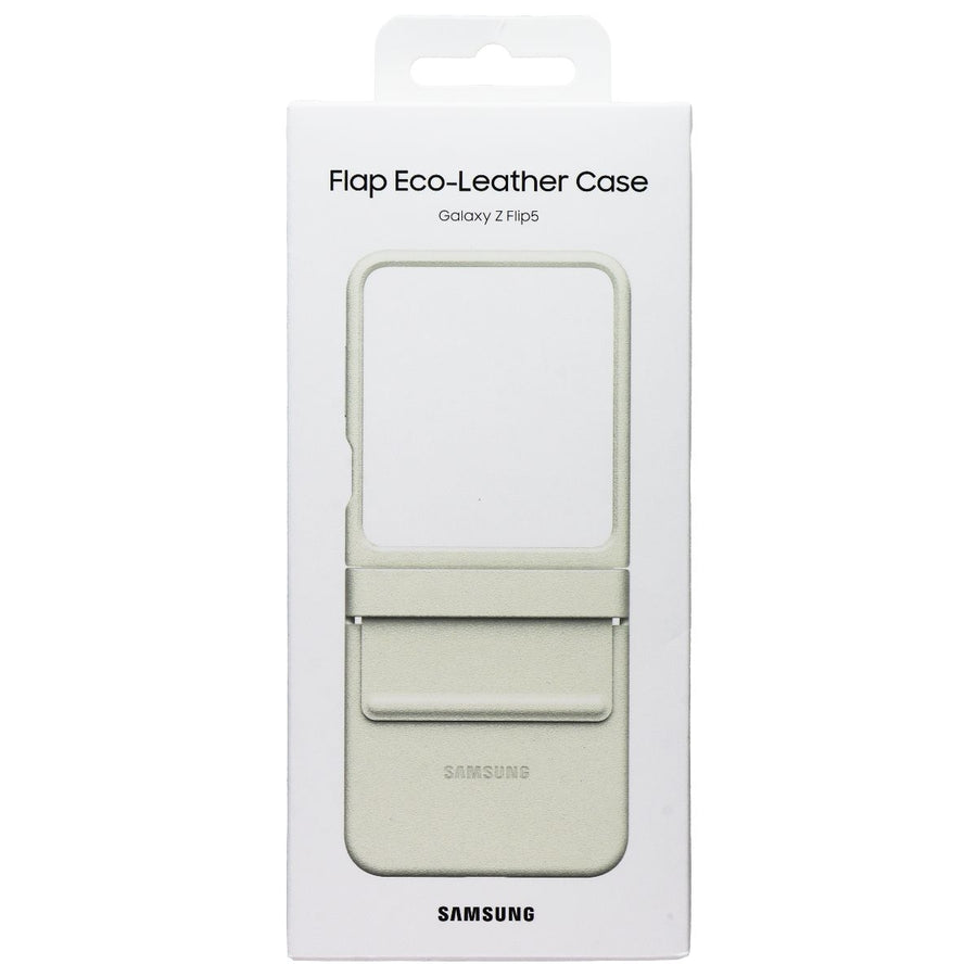 Samsung Flap Eco-Leather Case for Samsung Galaxy Z Flip5 - Cream Image 1