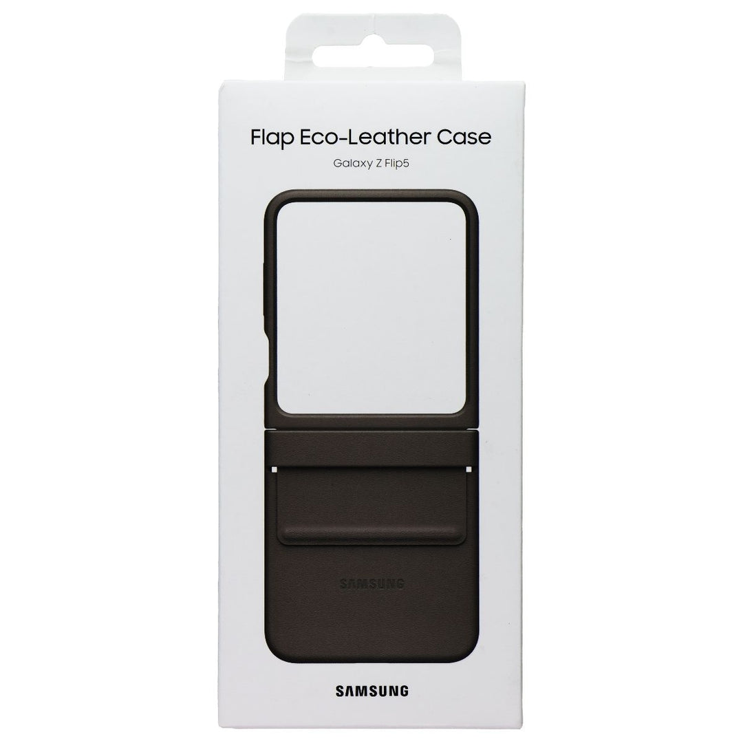 Samsung Flap Eco-Leather Case for Samsung Galaxy Z Flip5 - Etoupe Image 1