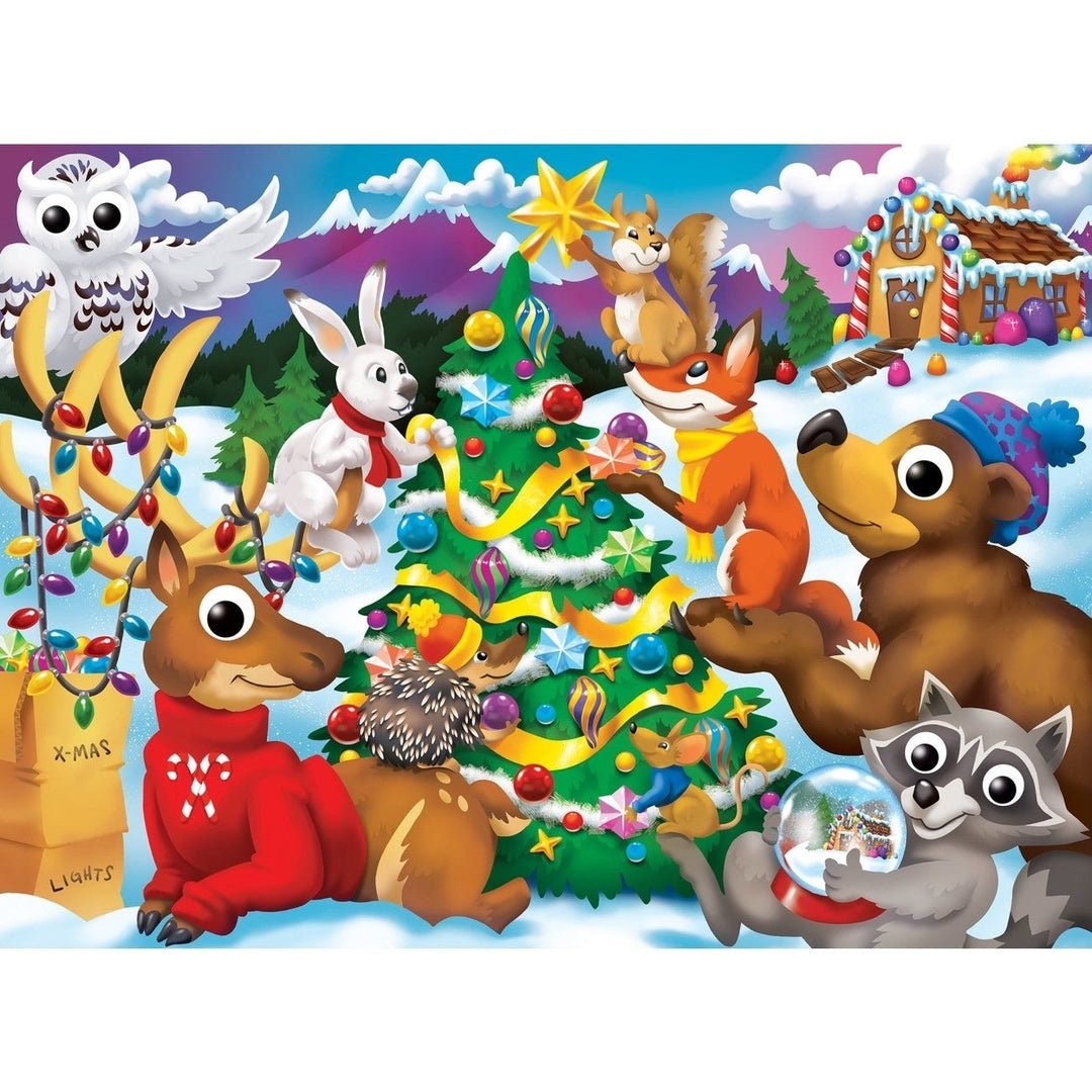 Googly Eyes - Around the Christmas Tree 48 Piece Jigsaw Puzzle Image 2