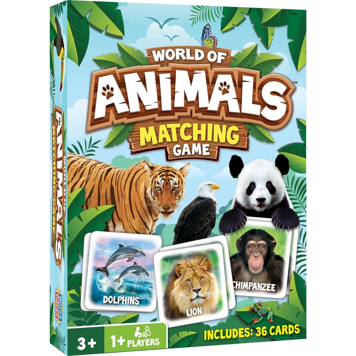 World of Animals Matching Game 36 Cards Family Fun Ages 3 and Up Educational Game Image 4