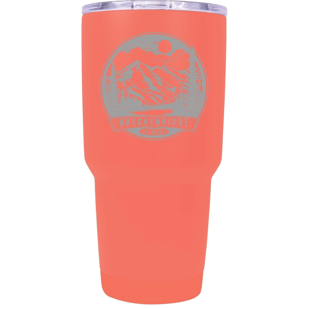 Breckenridge Colorado Souvenir 24 oz Engraved Insulated Stainless Steel Tumbler Image 1