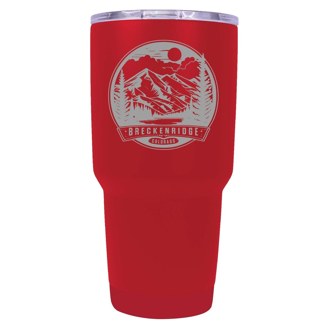 Breckenridge Colorado Souvenir 24 oz Engraved Insulated Stainless Steel Tumbler Image 1