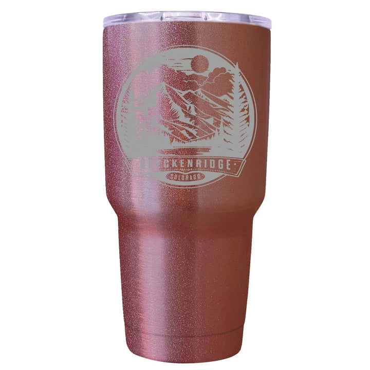 Breckenridge Colorado Souvenir 24 oz Engraved Insulated Stainless Steel Tumbler Image 1