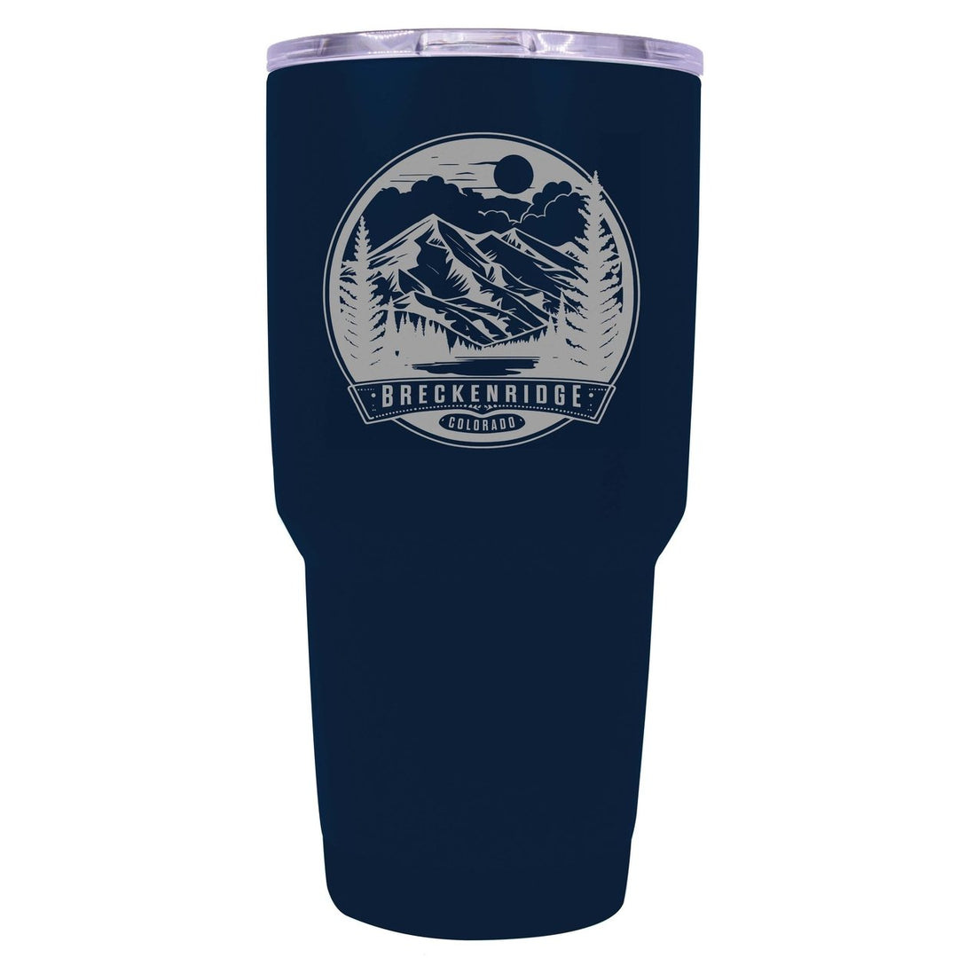 Breckenridge Colorado Souvenir 24 oz Engraved Insulated Stainless Steel Tumbler Image 1