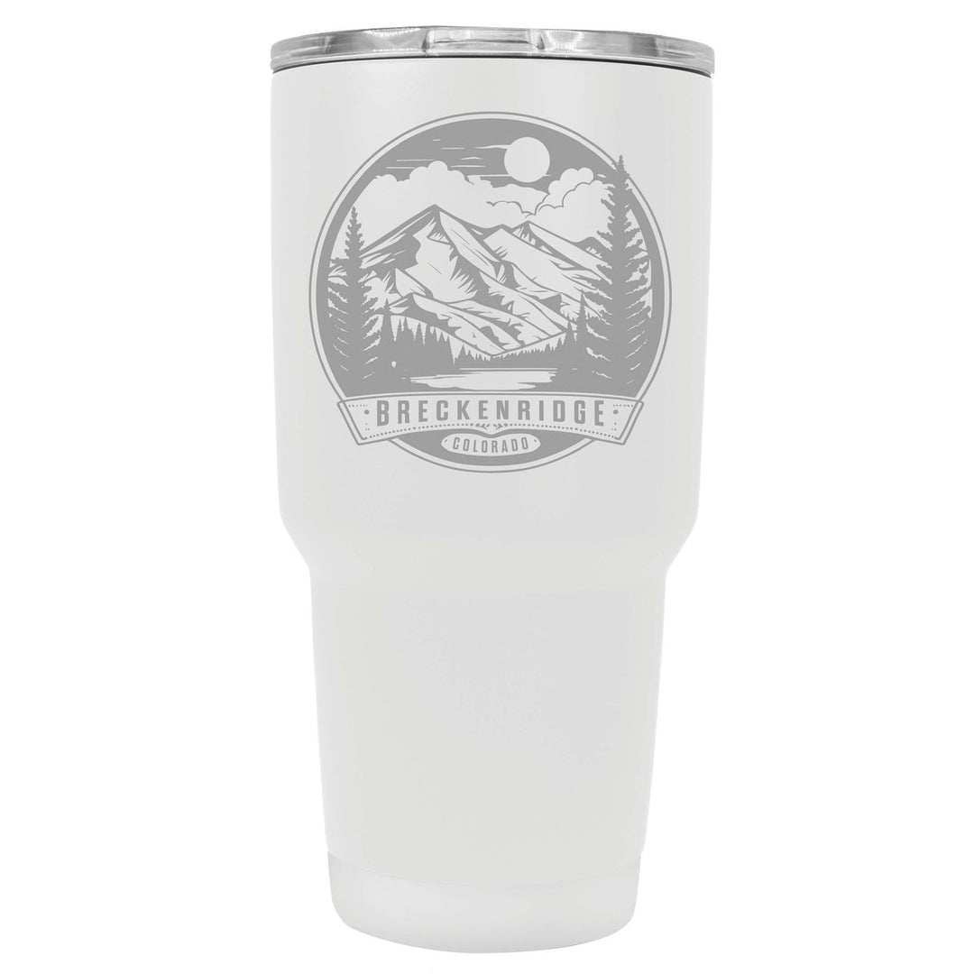 Breckenridge Colorado Souvenir 24 oz Engraved Insulated Stainless Steel Tumbler Image 1