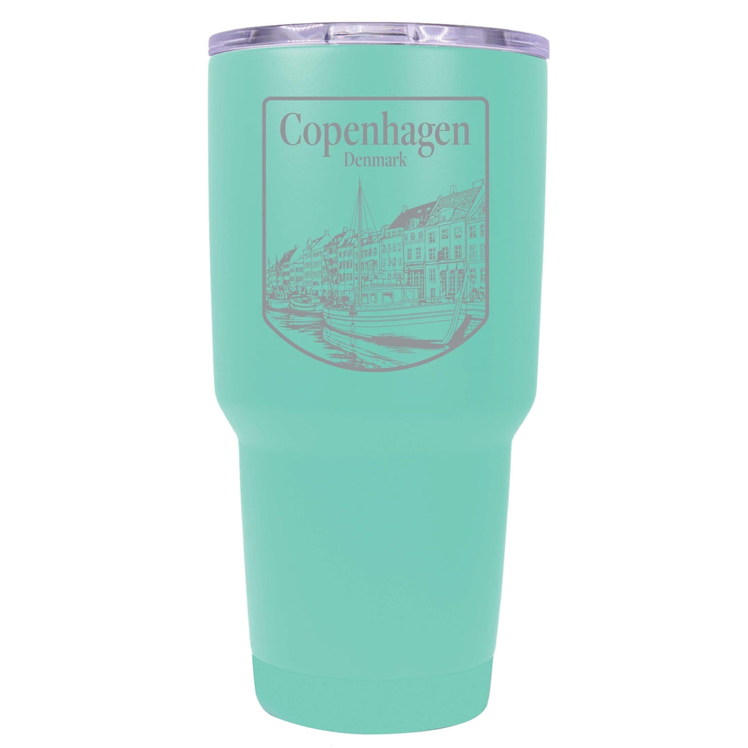 Copenhagen Denmark Souvenir 24 oz Engraved Insulated Stainless Steel Tumbler Image 1